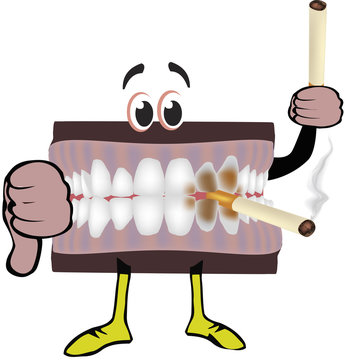 yellow teeth from smoking