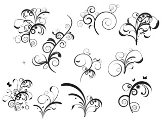 Set of floral designs