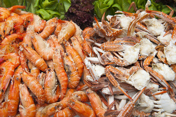 Seafood Party Platter, Shrimps and Crabs