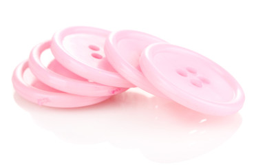 Colorful sewing buttons isolated on white