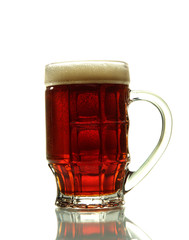 tankard of kvass, isolated on white