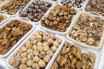 Moroccan cookies at the bakery