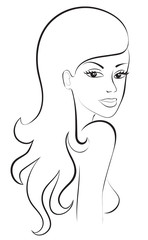 woman with long hair