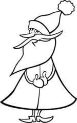 santa claus cartoon for coloring book