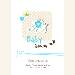 Baby shower invitation with copy space
