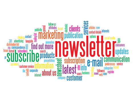 "NEWSLETTER" Tag Cloud (customer services information marketing)