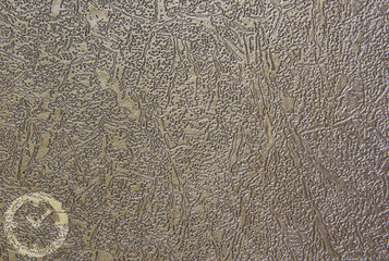 Clock icon on leather background and textured