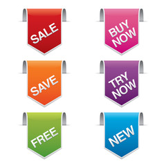 vector colorful banners, labels