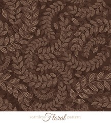 Decorative floral seamless pattern - vector background