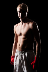 Fototapeta na wymiar caucasian boxer