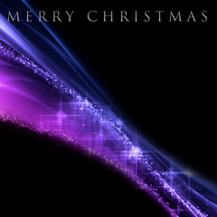 Naklejka premium fantastic christmas wave design with snowflakes and stars