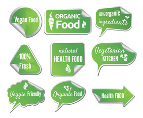Healthy Food stickers set