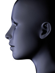 Blue fibre face © 4th Life Photography