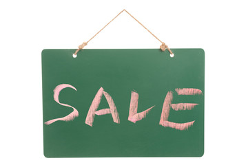 Sale word on greenboard
