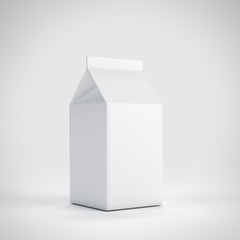 Small milk white carton package