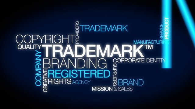 Trademark TM branding registered copyright tag cloud video