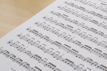 Fototapeta premium Musiknoten Notenblatt