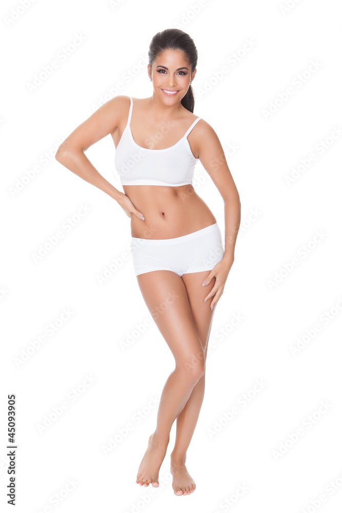 Wall mural Woman with lovely figure in lingerie