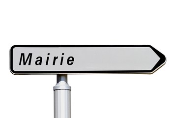 Panneau directionnel d'une mairie