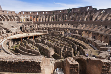 Amphitheatre of the Coliseum in Rome, Italy