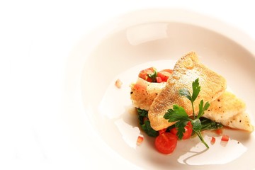 Fischfilet auf Gemüse