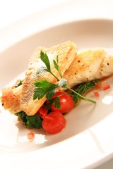 Fischfilet auf Gemüse