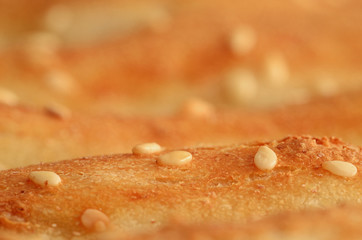Sesames on bread