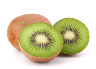 Whole kiwi fruit and his segments