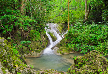 Fototapeta premium Nature landscape with waterfall, Thailand