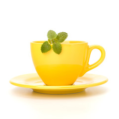 Herbal peppermint tea cup