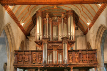 Les orgues de Lampaul-Guimiliau, Finistère, Bretagne
