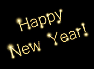 Obraz premium illuminated inscription Happy New Year