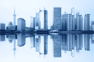 Cercles muraux Shanghai immeuble de bureaux moderne à shanghai