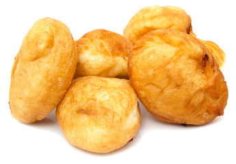 fried pies with meat on a white background