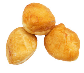 fried pies with meat on a white background