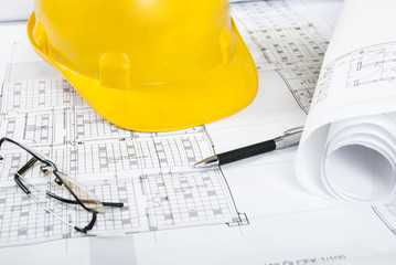 Working on house blueprints