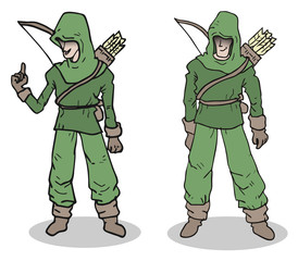 Fototapeta premium Forest thief rpg character