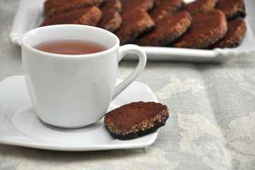 Teetasse mit Shortbread Cookies
