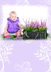 The October calendar card for 2013 with baby photo