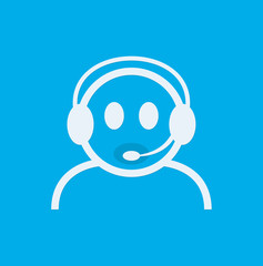 Headset Contact. Live Help. Support icon. Vector