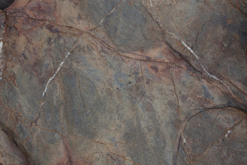 Brown stone with cracks