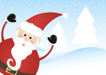 Nikolaus in Schneelandschaft