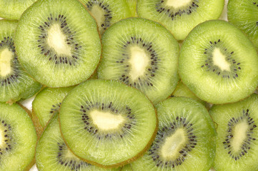 Close up sliced kiwi