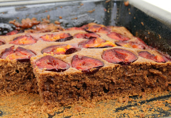 Blechkuchen mit Zwetschken