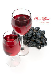 two glasses of red wine