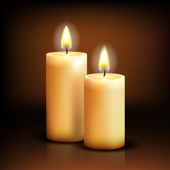 Fototapeta na wymiar Isolated candles