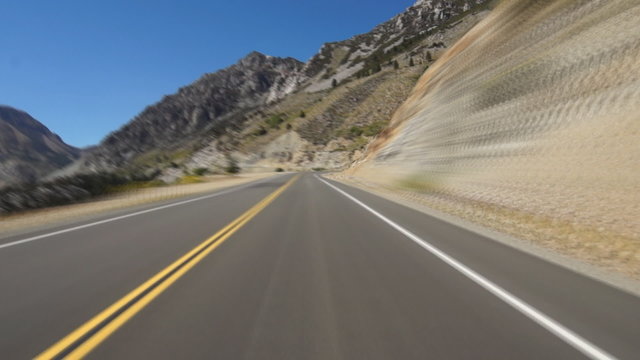 Driving in Yosemite, time-lapse
