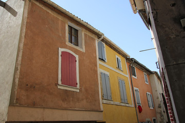 Colored houses in the Provence