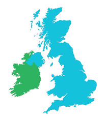 Fototapeta premium UK and Ireland map