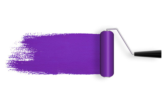 Purple paint roller